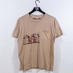 Egyptian Hieroglyphics Hanes Pocket T-Shirt Large VTG 70s 80s Hipster Grunge